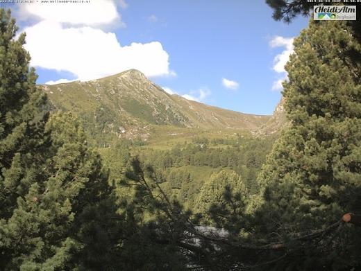 Blick vom Balkon des Zirbnen Master-Bedrooms