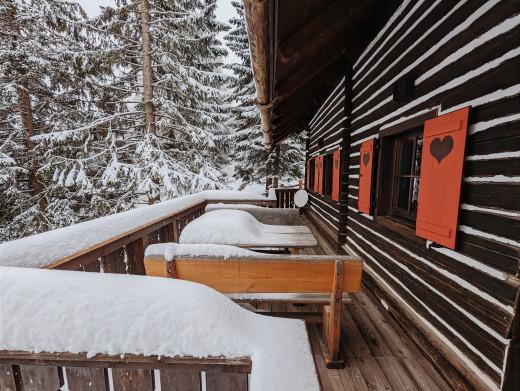 Balkon im Winter