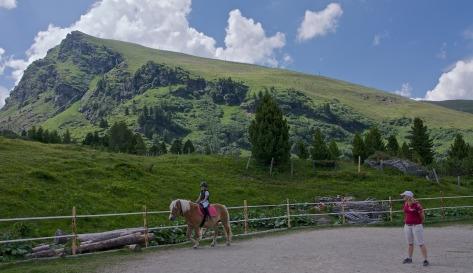 Riding in the summer on the Heidi Alm Falkert